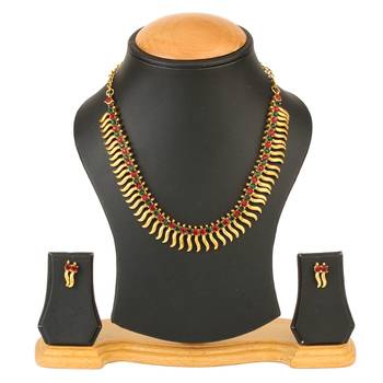 Traditional Gold Plated Coin Necklace set 1