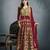 Maroon georgette embroidered semi stitched salwar with dupatta