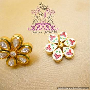 Kundan Meenakari Flower Tops 3