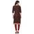 Brown Mix Cotton Plain Stitched Kurti