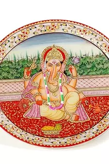 Marvel In Marble - Hand Painted Lord Ganesh-018