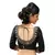 Black handwork dupion silk stitched blouse