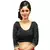Black handwork dupion silk stitched blouse