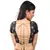 Black mirrorwork dupion silk stitched blouse