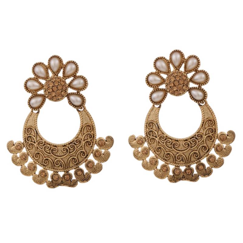 White gold plated danglers drops