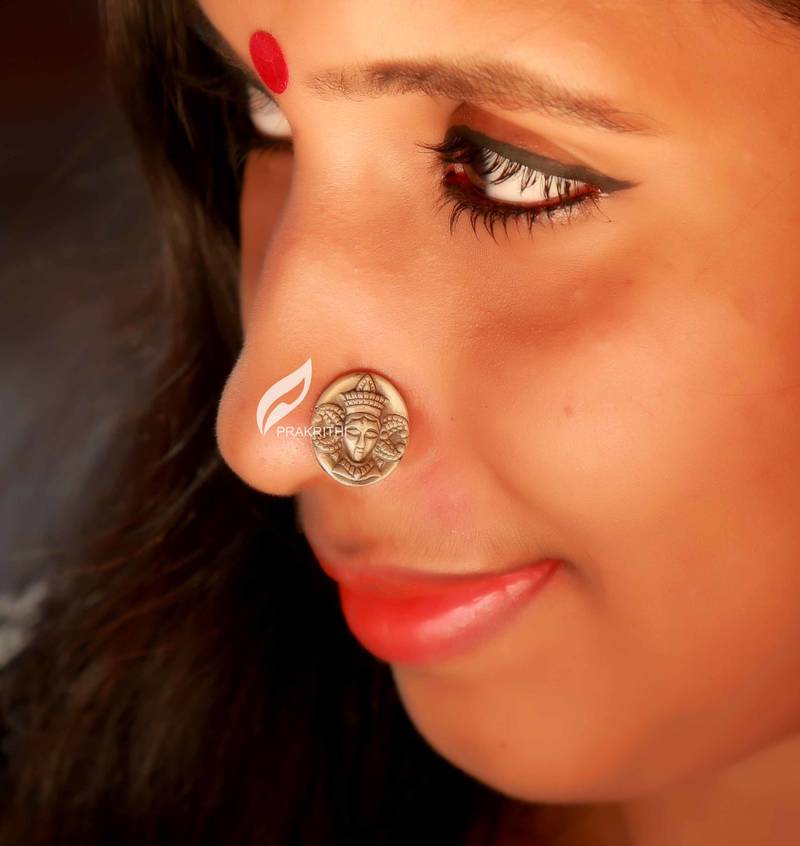 nose pin clip on type 92.5 silver