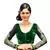 Green velvette embroidered full sleeves blouse