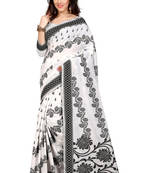 Widow printed cotton poly saree With Blouse