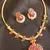 Designer Handmade Kemp Green Round Pendant Necklace Set   