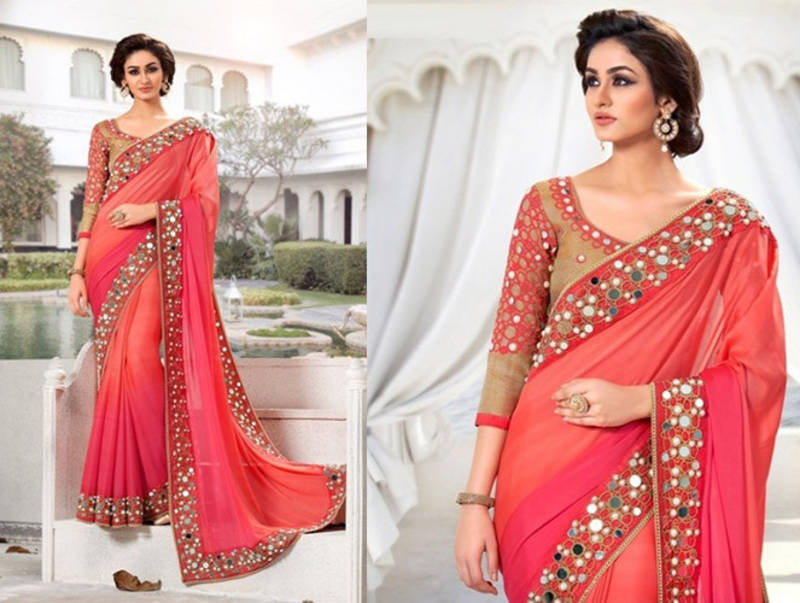 Pink Designer Bollywood Latest Fashion Saree
