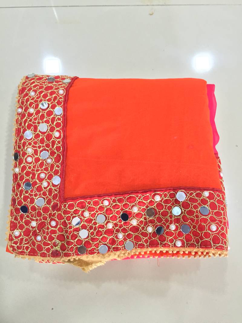 Mira Enterprise Gorgeous Pink Beautiful Mirror Work Saree Sari