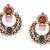 Beautiful Gold Plated Green Red N White Pearls Round Hangings