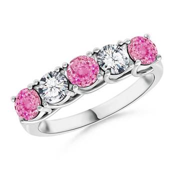 Cubic Zirconia Sterling Silver Dimple Ring 1