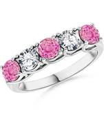 Cubic Zirconia Sterling Silver Dimple Ring