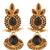 PURE Collection Black Colour Ethnic Indian Antique Golden Earrings For Women