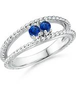 Cubic Zirconia Sterling Silver Priyanka Ring