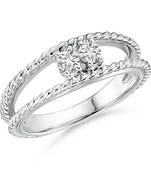 Cubic Zirconia Sterling Silver Kajol Ring