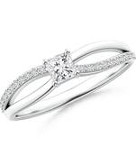 Cubic Zirconia Sterling Silver Divyanka Ring
