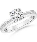 Cubic Zirconia Sterling Silver Ash Ring