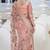 baby pink embroidered net saree With Blouse