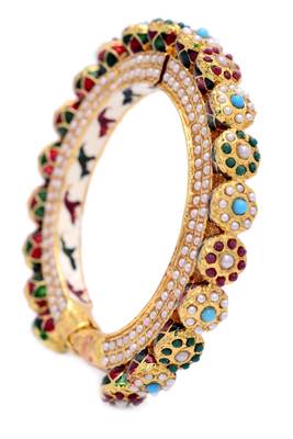 Antique Golden Multi Colour Kada 1