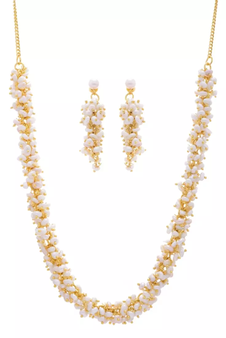 REAL PEARLS NECKLACE SET FROM HYDERABAD(LOOSER SET)