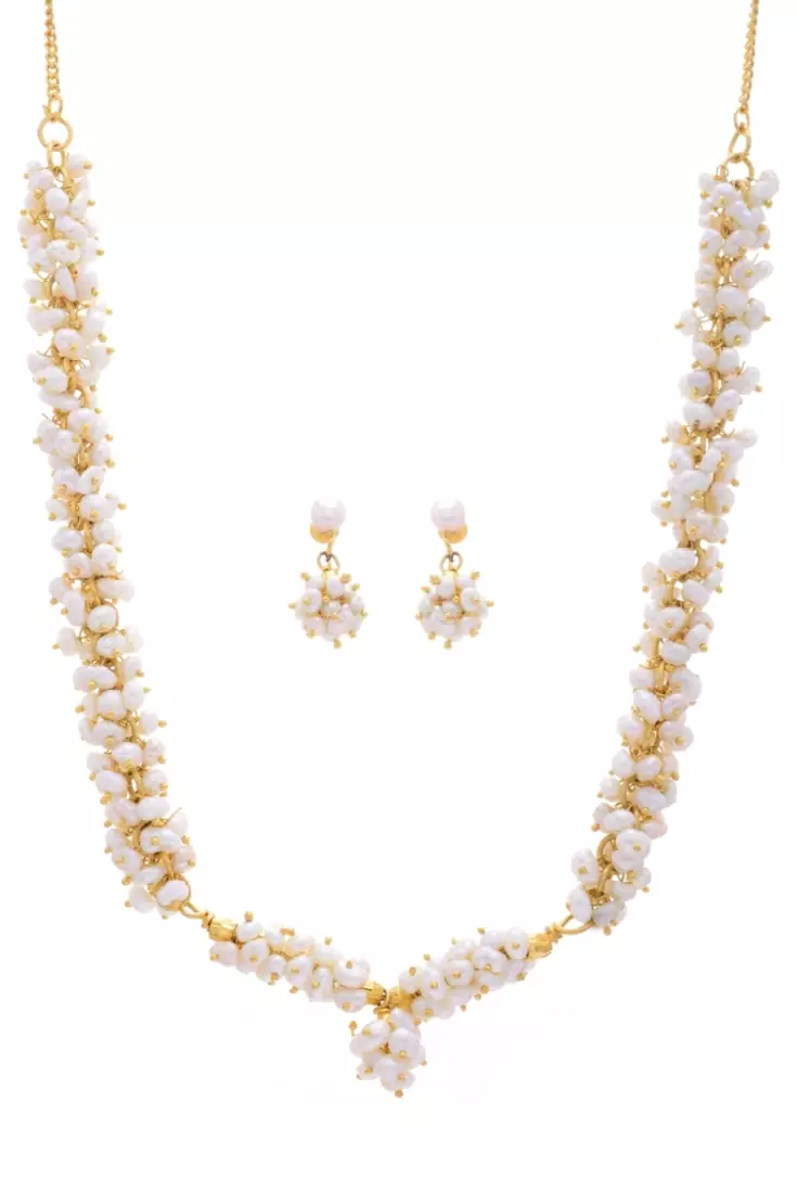 REAL PEARLS NECKLACE SET FROM HYDERABAD(LOOSER PENDANT SET)