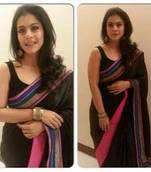 Kajol black saree