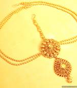 Gold Look Antique Polki Mathapatti