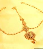 Gold Look Fine Polki Zircon Mathapatti