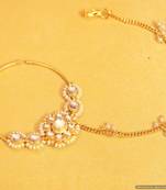 Kundan & Pearl Bridal Nose Ring