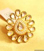 Kundan Meenakari Adjustable Ring