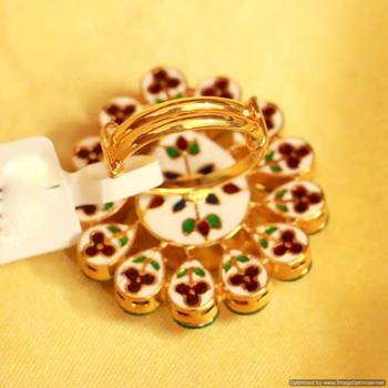 Kundan Meenakari Adjustable Ring 2