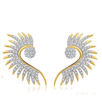 M Creation Beautiful CZ Studded Gold Plated Pendant Set for Women 3