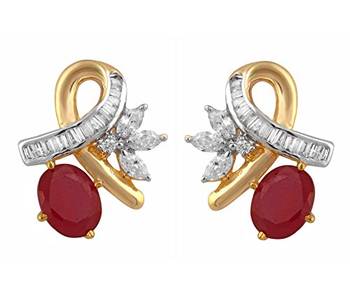 M Creation Beautiful CZ Studded Gold Plated Pendant Set for Women 3