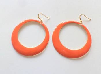 Bright Orange Earrings 1