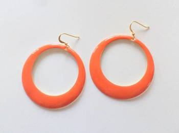 Bright Orange Earrings 2