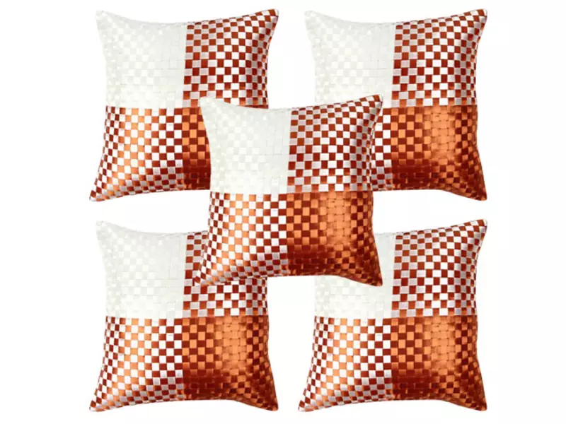 Designer Mat Weave Cushion Cover- set of 5