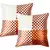 Orange Polysilk Cushion Covers-set of 2