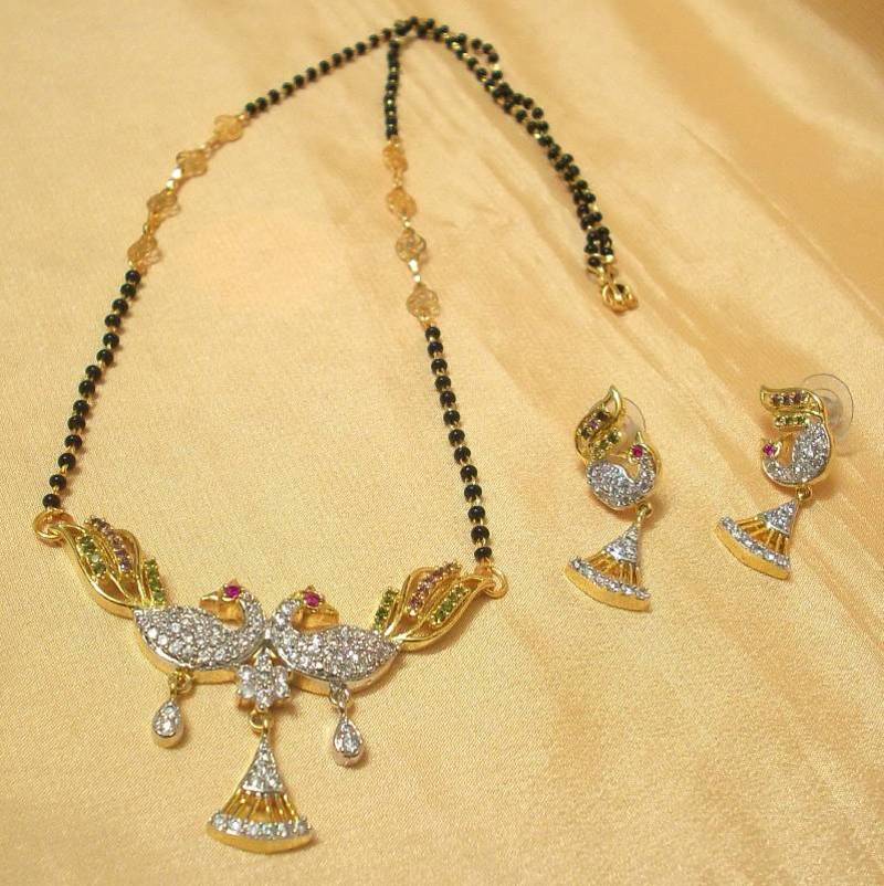 Peacock AD-CZ Mangalsutra