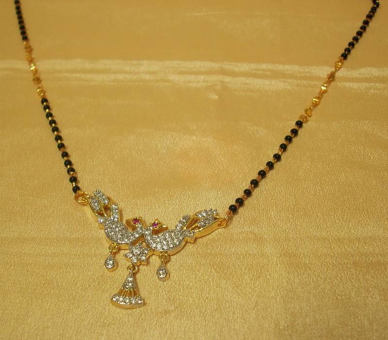 Peacock AD-CZ Mangalsutra Small