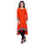 Red reyon embroidered kurti