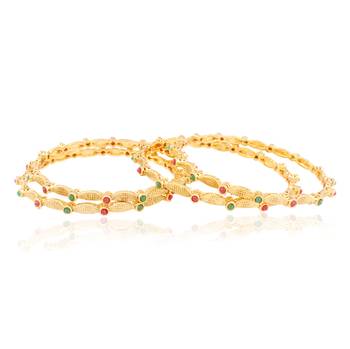 Timeless Gold plated Antique Bangles 1