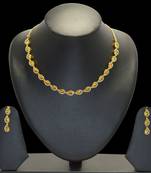 yellow sapphire necklace set