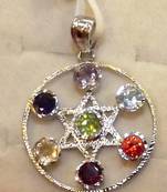 Sterling Silver Chakra Gemstone Pendant