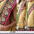 yellow embroidered faux georgette saree With Blouse