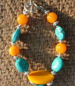 Yellow And Turquoise Bracelet