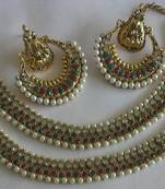 Designer Multi colour  Ram Leela Earings with Multi colour  Traditional Anklets 
