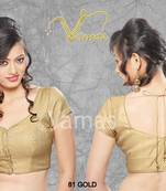 81 Gold Readymade Padded Princess Cut Blouse