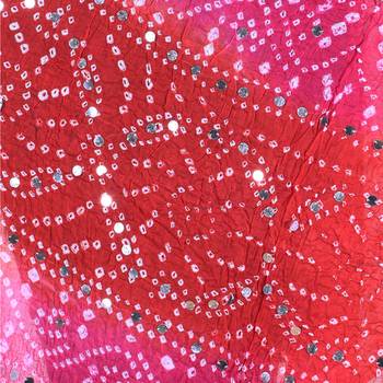 Pink cotton embellished bandhej dupatta 2